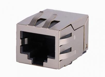 Разъем LAN, L-KLS12-TL388-1X1-G/Y-03, RJ45,1 порт, со светодиодом,1000BASE