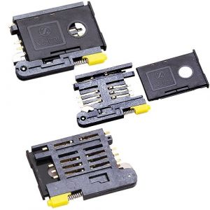 Держатель для карт L-KLS1-SIM-014-6P-R/83, SIM, С выталкивателем, 6 pin