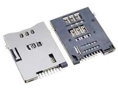 Держатель для карт SCC102011322, SIM, push-pull, 6+2 pin