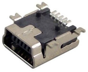 Разъем USB L-KLS1-229-5FB-B-R, mini-B, розетка, на плату SMT
