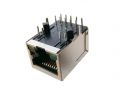 Разъем LAN L-KLS12-TL002BA-1X1-G/Y-1-03, RJ45, на плату SMD, 1 порт, со светодиодом